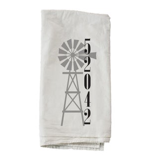 Personalized Zip Gray Windmill Towel